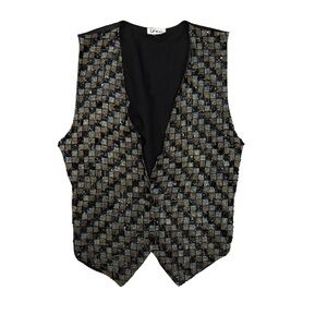 Theo Beaded Geometric Patterned Vest